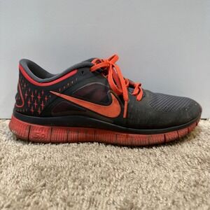 Nike Free Run 3 Shoes Mens Size 9 Black Red Running Athletic Sneakers 510643-060